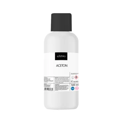 EZEBRA CZYSTY АCETON KOSMETYCZNY DO USUWANIA HYBRYD I ŻELI 500ML