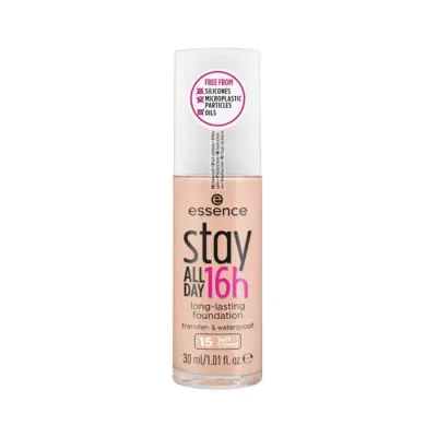 ESSENCE STAY ALL DAY 16H WODOODPORNY WEGAŃSKI PODKŁAD DO TWARZY 15 SOFT CREME 30ML