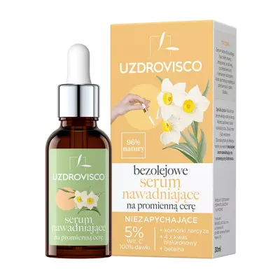 UZDROVISCO BEZOLEJOWE SERUM NAWADNIAJĄCE NA PROMIENNĄ CERĘ NIEZAPYCHAJĄCE 30ML