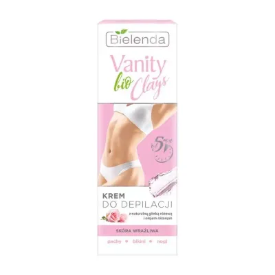 BIELENDA VANITY BIO CLAYS KREM DO DEPILACJI SKÓRA WRAŻLIWA 100ML