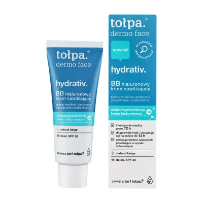 TOŁPA DERMO FACE HYDRATIV BB HIALURONOWY KREM NAWILŻAJĄCY NATURAL BEIGE 40ML