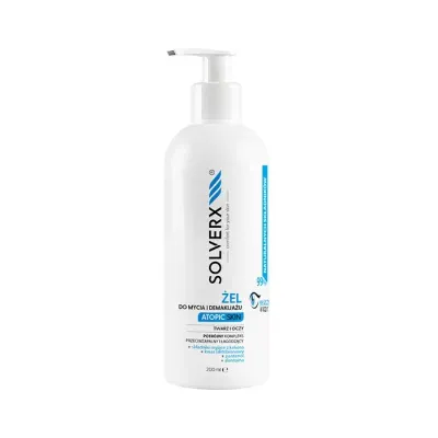 SOLVERX ATOPIC SKIN ŻEL DO DEMAKIJAŻU I MYCIA TWARZY 200ML