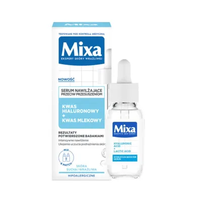 MIXA SERUM NAWILŻAJĄCE PRZECIW PRZESUSZENIOM KWAS HIALURONOWY + KWAS MLEKOWY 30ML