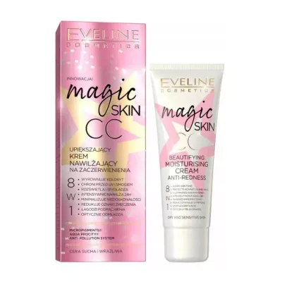 EVELINE MAGIC SKIN CC UPIĘKSZAJĄCY KREM NAWILŻAJĄCY NA ZACZERWIENIENIA 50ML