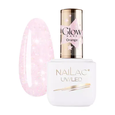 NAILAC GLOW BASE BAZA KAUCZUKOWA ORANGE 7ML