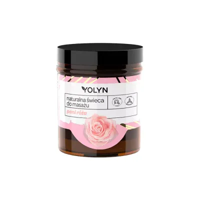 YOLYN NATURALNA ŚWIECA DO MASAŻU PANI RÓŻA 120ML