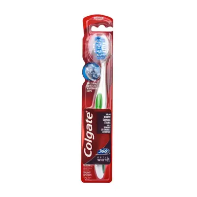 COLGATE 360 OPTIC WHITE SZCZOTECZKA DO ZĘBÓW MEDIUM