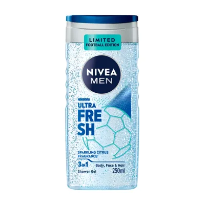 NIVEA MEN ULTRA FRESH ŻEL POD PRYSZNIC 3W1 DLA MĘŻCZYZN 250ML