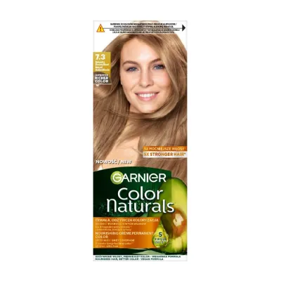 GARNIER COLOR NATURALS TRWAŁA FARBA DO WŁOSÓW 7.3 NATURALNY ZŁOCISTY BLOND