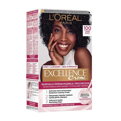 LOREAL EXCELLENCE CREME 100 CZERŃ