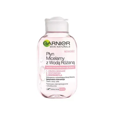 GARNIER SKIN NATURALS PŁYN MICELARNY Z WODĄ RÓŻANĄ 100ML