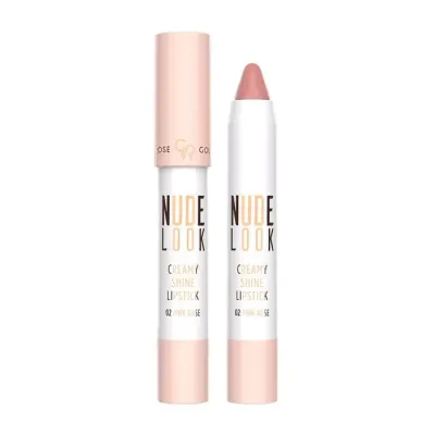 GOLDEN ROSE NUDE LOOK KREMOWA POMADKA DO UST W KREDCE 02 PINK ROSE 3,5G