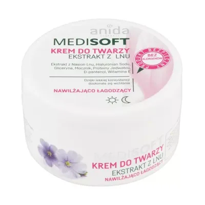 MEDISOFT KREM DO TWARZY EKSTRAKT Z LNU 100ML