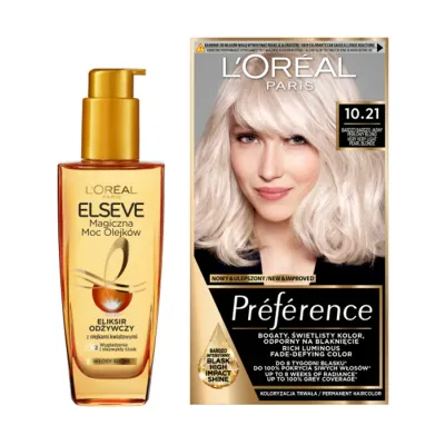 LOREAL ELIKSIR ODŻYWCZY DO WŁOSÓW ELSEVE MOC OLEJKÓW + FARBA DO WŁOSÓW PREFERENCE