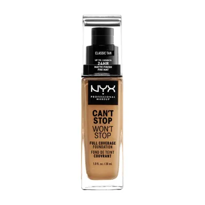 NYX PROFESSIONAL MAKEUP CAN'T STOP WON'T STOP PODKŁAD KRYJĄCY 12 CLASSIC TAN 30ML