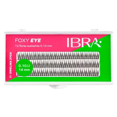 IBRA FOXY EYE SZTUCZNE RZĘSY KĘPKI CZARNE 14MM