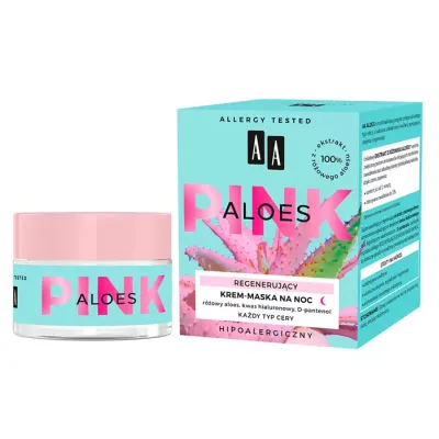 AA PINK ALOES REGENERUJĄCY KREM-MASKA NA NOC 50ML