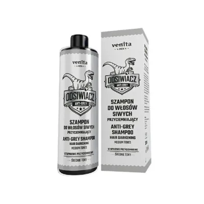 VENITA MEN ANTI-GREY PRZYCIEMNIAJĄCY SZAMPON DO WŁOSÓW SIWYCH ŚREDNIE TONY 200ML