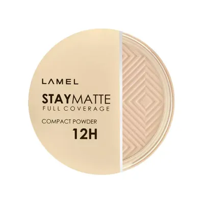 LAMEL STAY MATTE COMPACT POWDER KRYJĄCY PUDER PRASOWANY 402 COLD IVORY 12G