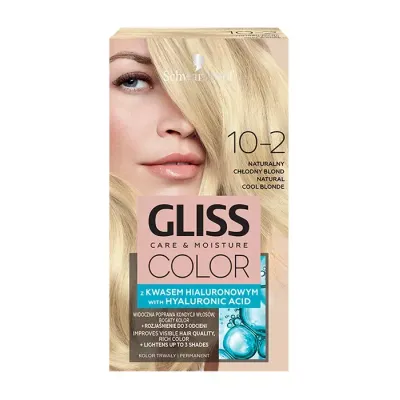 GLISS CARE & MOISTURE COLOR FARBA DO WŁOSÓW Z KWASEM HIALURONOWYM 10-2