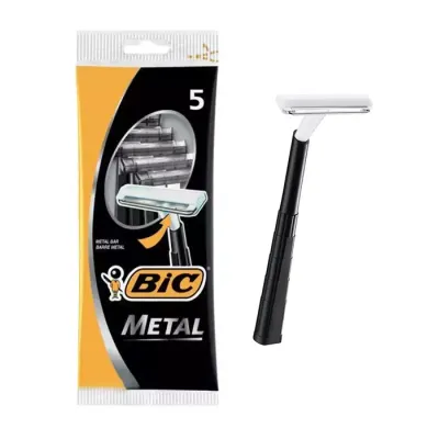 BIC METAL JEDNORAZOWE MASZYNKI DO GOLENIA DLA MĘŻCZYZN 5 SZTUK