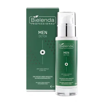 BIELENDA PROFESSIONAL MEN DETOX 2W1 NOCNY KREM-BOOSTER DO TWARZY 30ML