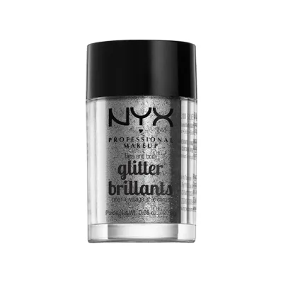 NYX PROFESSIONAL MAKEUP GLITTER BRILLANTS BROKAT DO TWARZY I CIAŁA 10 SILVER 2,5G