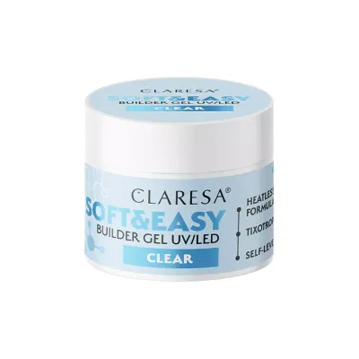 CLARESA SOFT & EASY ŻEL BUDUJĄCY UV/LED CLEAR 12G