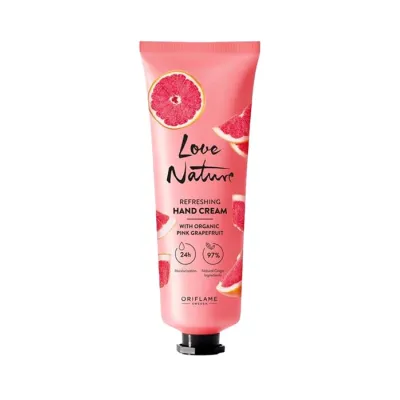 ORIFLAME LOVE NATURE ODŚWIEŻAJĄCY KREM DO RĄK Z RÓŻOWYM GREJPFRUTEM 75ML