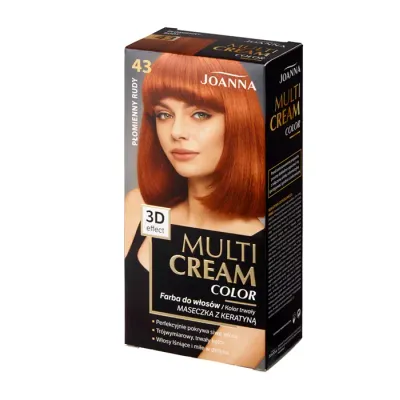 JOANNA MULTI CREAM COLOR FARBA DO WŁOSÓW 43 PŁOMIENNY RUDY