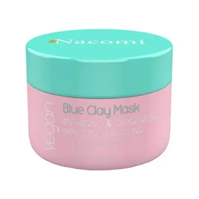 NACOMI BLUE CLAY MASK NIEBIESKA MASKA PRZECIWZMARSZCZKOWO-DOTLENIAJĄCA 50ML