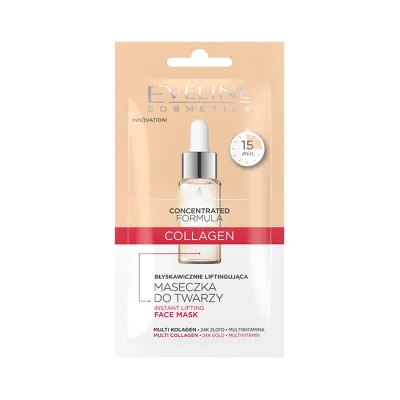 Eveline Concentrated Formula Collagen błyskawicznie liftingująca maseczka do twarzy 8ml