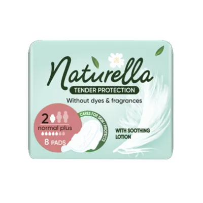 NATURELLA TENDER PROTECTION NORMAL PLUS PODPASKI HIGIENICZNE ZE SKRZYDEŁKAMI 8 SZTUK