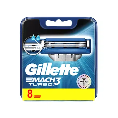 GILLETTE MACH3 TURBO WKŁADY DO MASZYNKI DO GOLENIA 8 SZTUK