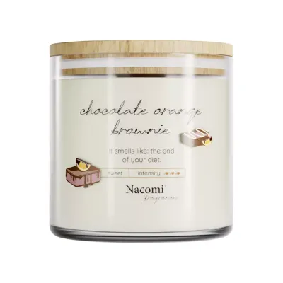 NACOMI FRAGRANCES SOJOWA ŚWIECA ZAPACHOWA CHOCOLATE ORANGE BROWNIE 450G