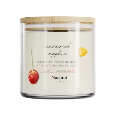 NACOMI FRAGRANCES SOJOWA ŚWIECA ZAPACHOWA CARMEL APPLES 450G