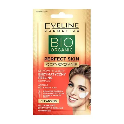 EVELINE BIO ORGANIC PERFECT SKIN ROZŚWIETLAJĄCY ENZYMATYCZNY PEELING 8ML