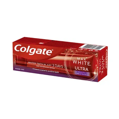 COLGATE MAX WHITE ULTRA MULTI PROTECT PASTA DO ZĘBÓW 50ML TRAVEL SIZE