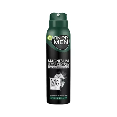 GARNIER MEN MAGNESIUM ULTRA DRY 72H ANTYPERSPIRANT W SPRAYU DLA MĘŻCZYZN 150ML