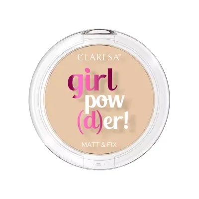 CLARESA GIRL POW(D)ER PUDER DO TWARZY 02 NATURAL BEIGE 12G