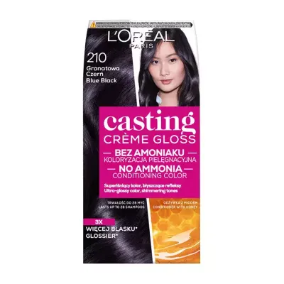 LOREAL CASTING CREME GLOSS FARBA DO WŁOSÓW 210 GRANATOWA CZERŃ