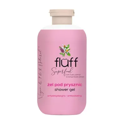 FLUFF SUPERFOOD ANTYOKSYDACYJNY ŻEL POD PRYSZNIC KUDZU I KWIAT POMARAŃCZY 500ML