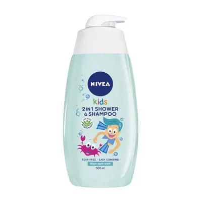 NIVEA KIDS 2 IN 1 SHOWER & SZAMPOO ŻEL DO MYCIA CIAŁA I WŁOSÓW MAGIC APPLE SCENT 500ML