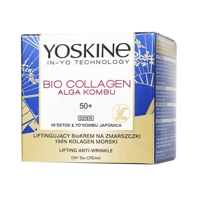 YOSKINE BIO COLLAGEN ALGA KOMBU LIFTINGUJĄCY BIOKREM NA ZMARSZCZKI NA DZIEŃ 50+ 50ML