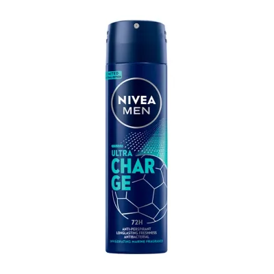 NIVEA MEN ULTRA CHARGE ANTYPERSPIRANT W SPRAYU DLA MĘŻCZYZN 150ML