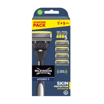 WILKINSON SWORD HYDRO 5 SKIN PROTECTION ADVANCED MASZYNKA DO GOLENIA DLA MĘŻCZYZN + 4 WKŁADY