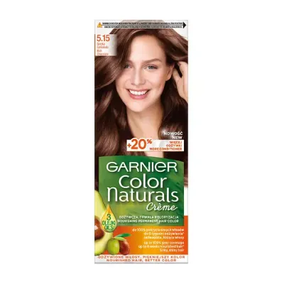 GARNIER COLOR NATURALS TRWAŁA FARBA DO WŁOSÓW 5.15 GORZKA CZEKOLADA