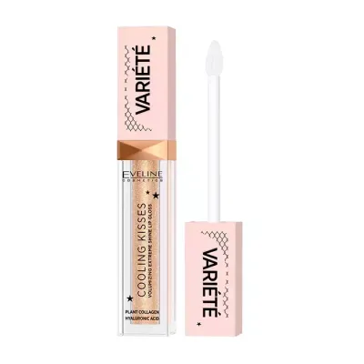 EVELINE VARIETE COOLING KISSES BŁYSZCZYK POWIĘKSZAJĄCY USTA 01 ICE MINT 6,8ML