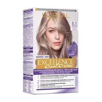 LOREAL EXCELLENCE COOL CREME 8.11 ULTRAPOPIELATY JASNY BLOND