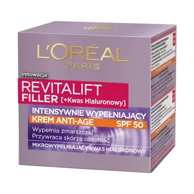 LOREAL REVITALIFT FILLER INTENSYWNIE WYPEŁNIAJĄCY KREM ANTI-AGE SPF50 50ML